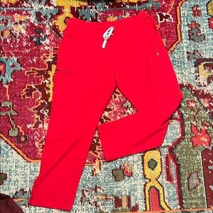 Figs women’s Vibrant Red Cargo scrub Pants